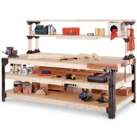 14429 2x4 Basics Build Your Own Workbench And Shelving Storage System Black