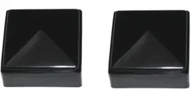 744759322166 New Plastic Black 2x2 Fence Post Caps For Metal Vinyl Or Wood 2 X Pos
