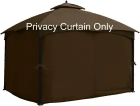 Gf-12s004b-1 Abccanopy 840109913739 10ft X 12ft Gazebo Privacy Curtain Set For #gf-12s004b-1 By Brown
