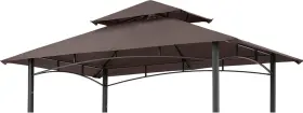 L-gg001pst-f Abccanopy 840109952707 Grill Gazebo Canopy Replacement - 5x8 Double Brown