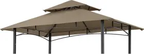 L-gg001pst-f Abccanopy 840109966537 Grill Gazebo Canopy Replacement - 5x8 Double Khaki