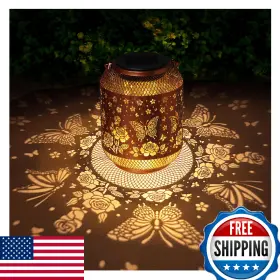 Aitenisen B0d9ypth7x Butterfly Solar Lanterns Outdoor Waterproof Rose Garden Decor Gifts For Mom Wome