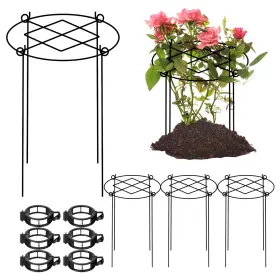 Alltooall 722898084817 Peony Cages And Supports 4 Packs Heavy Duty Metal Plant Support 11.5 Inch Dx16