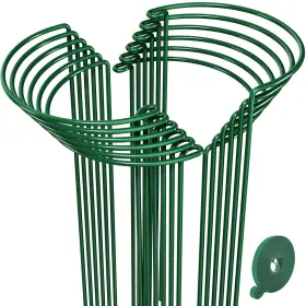 Amagabeli Garden & Home Et408 12 Pack 24 Inch Plant Support Stakes Peony Cage Heavy Duty Ring Met
