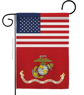 Americana Home & Garden B097mqql1s Usmc Semper Fi Flag - 13 Inch X18.5 Double-sided Military Veteran Made In Usa