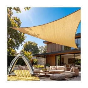 Amgo Ag-proring-12x12x12-beige-fba Heavy Duty 12ft X Beige Sun Shade Triangle Pro Ring Sail
