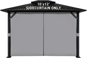 A030-pgygy-usfl0 Aoodor 10x12 Ft Outdoor Gazebo Curtains 4 144w X 118.9l Pack Of 1 Grey