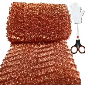 Arilaca 767235244738 Copper Mesh Rodent Control Sturdy Pure 5 In 47 Bronze