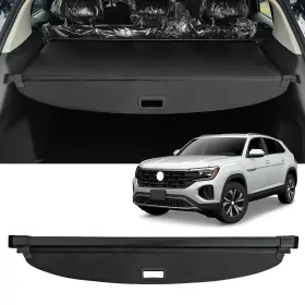 Auxko 657381841618 Retractable Cargo Cover For Volkswagen Atlas Cross Sport 2025-2020 Trunk