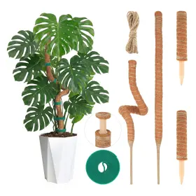 Awibiku Zi3698 Moss Pole Monstera Plant Support All Growth Stages Two 28ftft Bendable Poles