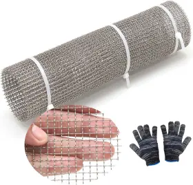 Rtaz25x Awioreton Wire Mesh 5 2 Pcs 304 Stainless Steel 12x40 Inch Silver-2pcs