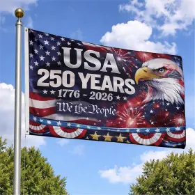 Azrra B0gjstb36v Usa 250th Anniversary Flag 3x5 Ft Double Sided 3-ply Heavy Duty With Brass Gromm