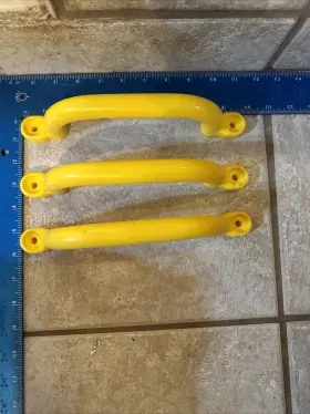 Barcaloo 840013407560 3 Playground Safety Handles - Outdoor Yellow Grab Handle Bars Plastic Tree House
