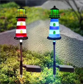 B0csrvjbsj Beidoulu Lighthouse Outdoor Solar Lights 2 Pack Waterproof Trail Garden De