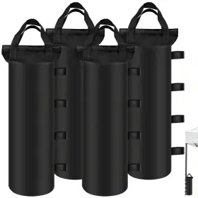 Bequemhaus Bequemhaus251111-02 Canopy Weights Sand Bags 4 Pack Weight Bag 19.68 X 7.87 Inches Black