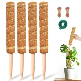 Besmyj 654370940468 Moss Pole Monstera Plants Support 48.7inch - 4 Pack 15.7 Inch Plan