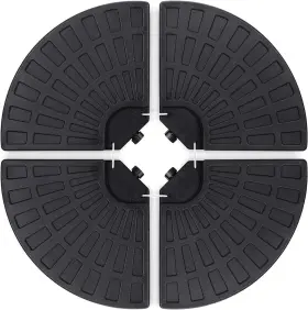 158lbcapacity Best Choice Products 800689651117 4-piece Cantilever Offset Patio Umbrella Circular Base Stand Black