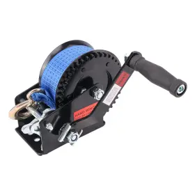 1600 Biugaaufai 748743535907 Lbs Boat Trailer Winch With 26ft Blue Strap Robust 4 1 Gear W Inch
