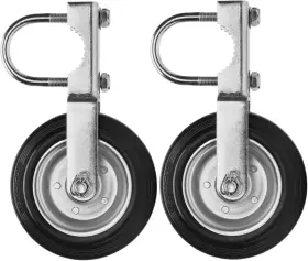 Gw-p01 Brand Bailoo 2 Pack Gate Wheel Supporting Swing With Galvanized Steel Silver