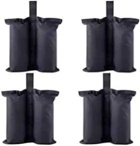 Cactiye 715802184871 Canopy Weight Bags For Pop Up Tent Sand Leg Large-4 Black