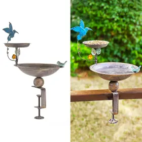 Calidecor B0d97bknt3 2-in-1 Deck Mounted Bird Bath And Feeder Balcony Metal - 80 Chars Max