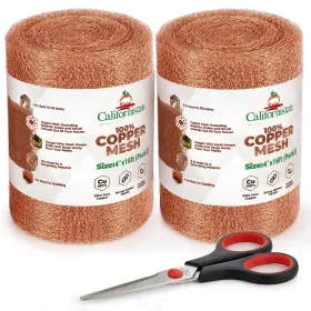 Californistan Cm8383 Copper Mesh Roll For Rodent Control 4 4in X 16ft Pack Of 2 Reddish Brown