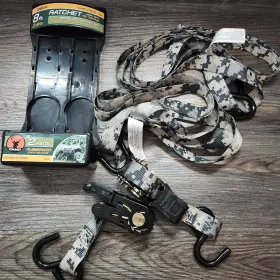 32580 Cargoloc Camo Ratchet Tie Downs - 1 In X 8 Ft. 2-pack Flat Rate Ship