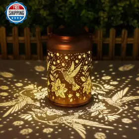 B0ddpmwpc1 Cawalap Hummingbird Solar Lantern - Outdoor Garden Decor Light For Mom Grandma Women Gif