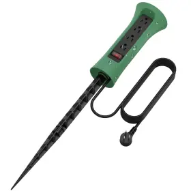 B0fbg6nvqr Cccei Outdoor Power Strip Weatherproof 4 Surge Outlets 25ft Cord With Stake