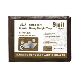 Ch0103 Chaojin Camping Tarps Waterproof 9-mil Thick Heavy Duty Tarp Grommets Shelter For Boa