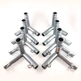 China 313035481486 8pcs 3/4 Inch 3 Way Flat Corner Canopy Fitting Batting Cage F3a - Fits