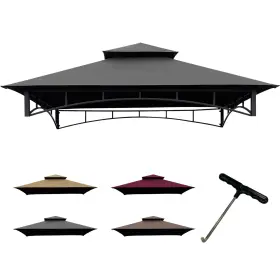 Coastshade 619548409666 Replacement Gill Gazebo Bbq Canopy Top For Model 8x5 Gray
