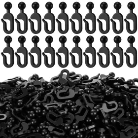 Jyi-colingmill-3426 Colingmill 200 Pack Plastic Hooks For Gazebo Curtains And Mosquito Black