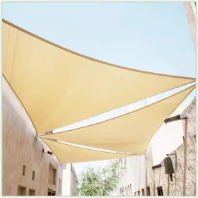 Ctslt24x24x24-beige-fbm Colourtree 24ft X Beige Sun Shade Sail Triangle Ctslt24 - Canopy Mes