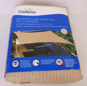 Coolaroo 799870450571 Ready-to-hang Rectangle Shade Sail Canopy 13 Feet X 7 91sq