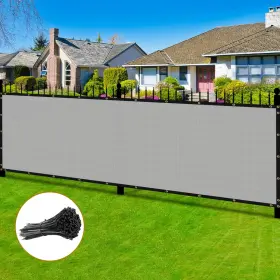 Cossfs13e0550lgy Coonoble Fence Privacy Screen Outdoor 5ft X 50ft Gray Heavy Duty Mesh Shade Net Cover Wi