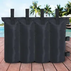 Cooshade 714477718237 Canopy Tent Sand Bags Gazebo Weights 4 112lbs Black