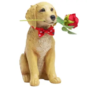 Cynkeyee B0dhv27xrk Dog Valentine Day Decorations Outside - Puppy Rose Statues For Garden Decor Val
