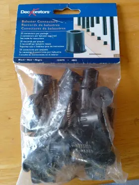 Deckorators 711592326323 Deckorator Baluster Connector With Screws Black 20-pack