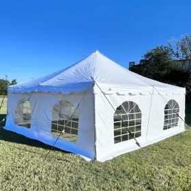 Delta Canopies Pvcpole-2020 Pvc Pole Tent - 20ftx20ft Wedding Party Canopy White