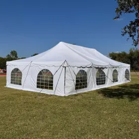 Pvcpole-4020 Delta Canopies Pvc Pole Tent 40ftx20ft - Party Wedding Canopy Gazebo Shelter White