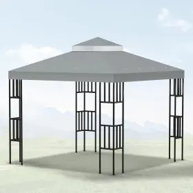 Dpltp03gy Discoverpatios 10ftx10ft Gazebo Canopy Replacement Top Cover Double Double-tier Net Gray