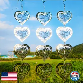 B0chhlwhq2 Djuan Heart Bird Scare Discs Set-highly Reflective Double-sided Reflectors
