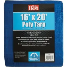 700517 Do It Best 3-pk Blue Woven 16 Ft. X 20 Medium Duty Tarp Model