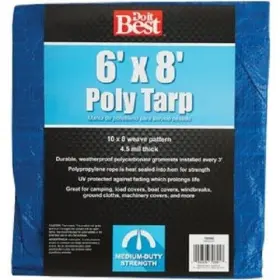 700568 Do It Best 10-pk Blue Woven 6 Ft. X 8 Medium Duty Poly Tarp Model