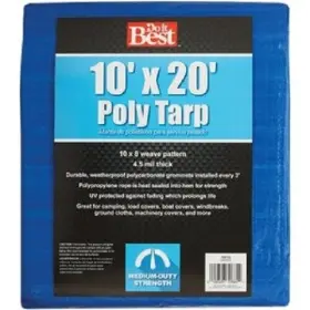 709123 Do It Best 4-pk Blue Woven 10 Ft. X 20 Medium Duty Poly Tarp Model