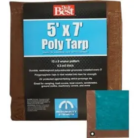 709362 Do It Best 10-pk Brown Woven 5 Ft X 7 Ft. Medium Duty Poly Tarp Model