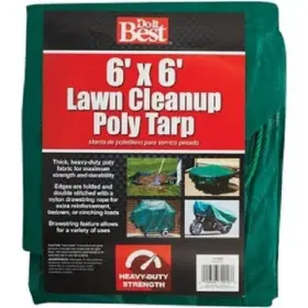 717068 Do It Best 6-pk 6 Ft. X Poly Fabric Green Lawn Cleanup Tarp Model