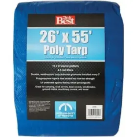 736236 Do It Best 2-pk Blue Woven 26 Ft. X 55 Medium Duty Poly Tarp Model