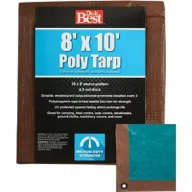 764345 Do It Best 8-pk Brown Woven 8 Ft. X 10 Medium Duty Poly Tarp Model